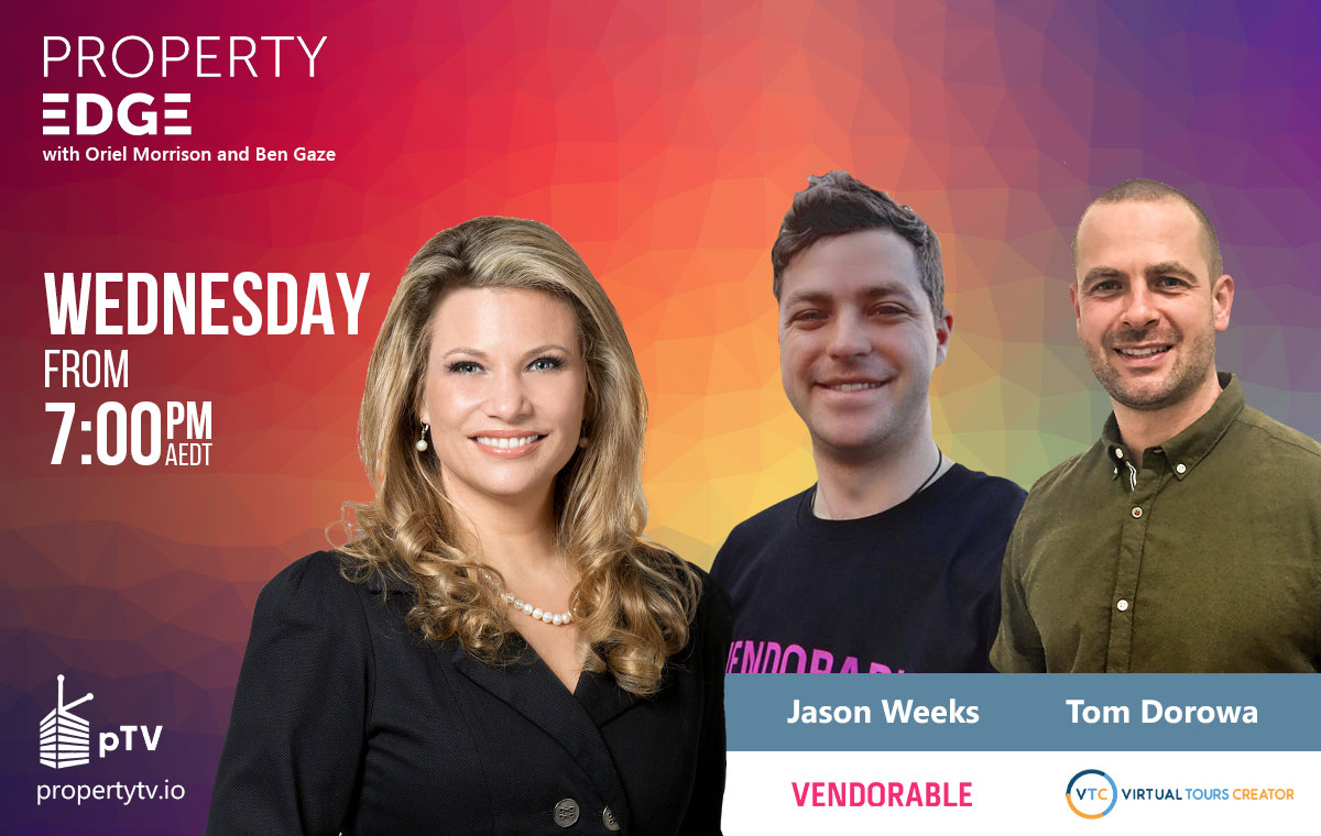 PropertyTV_io's tweet photo. #LIVE Oriel and Ben, along with special guests Jason Weeks, Co-Founder of @vendorable and Tom Dorawa, Founder of @VirtualToursAus are on #PropertyEdge now!
Tune in here https://t.co/yZm8LJwy21
#TrustedVoice #RealEstateServicesPlatform #360videos #360tours #RealEstate https://t.co/piHuZfcVjk