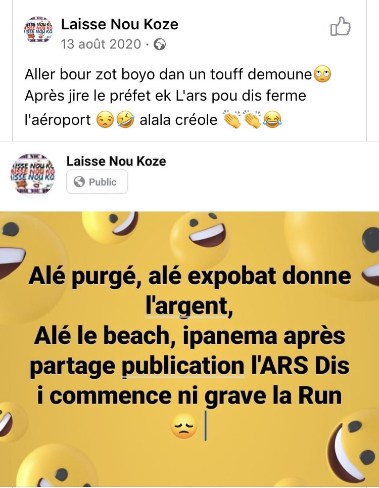 NickyLars0n's tweet photo. Collection printemps été veste réversible dispo ici : 20 aout 2020 y moukate kreol té veux fé ferme laeroport  ....fevrier 2021 allon donne la main pou fé ferme gillot ! Fé ferme un pé zot ki en premier don 😑 https://t.co/AgWZwByInQ