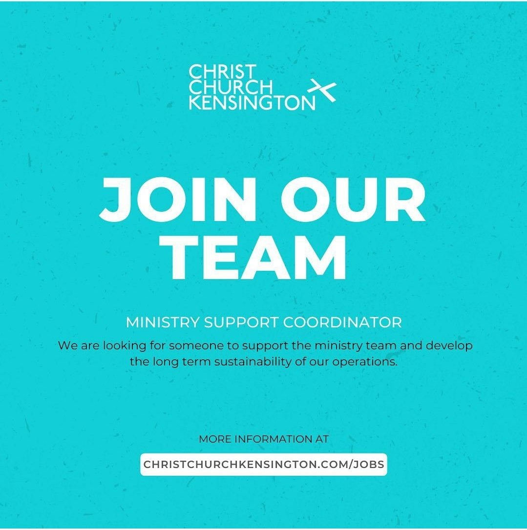 Know someone who would be perfect for this role? Spread the word!
christchurchkensington.com/jobs