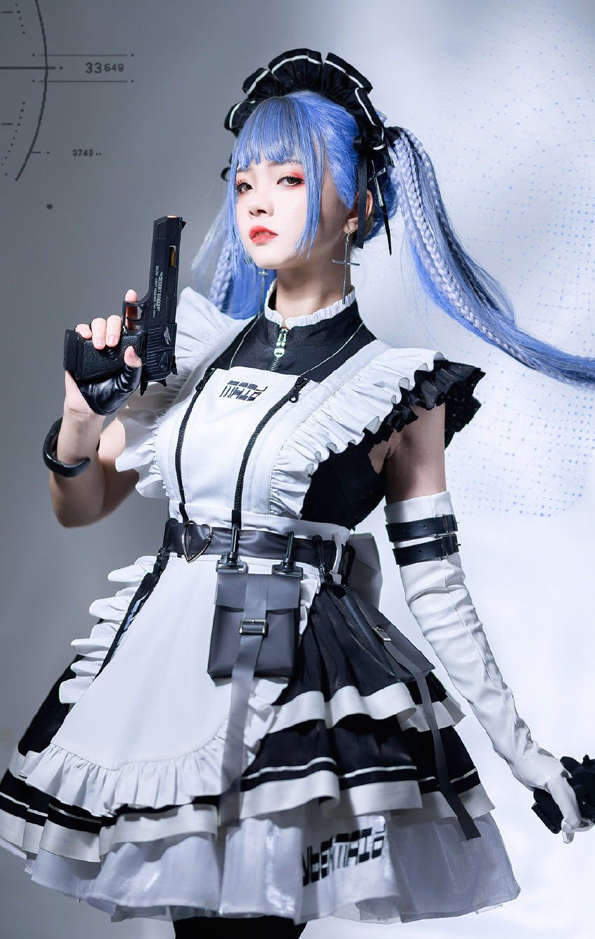 SUSIN Lolita 弱かっ 未来感サイバーパンクロングメイド服 SUSIN Lolita 弱かっ 未来感サイバーパンクロングメイド服