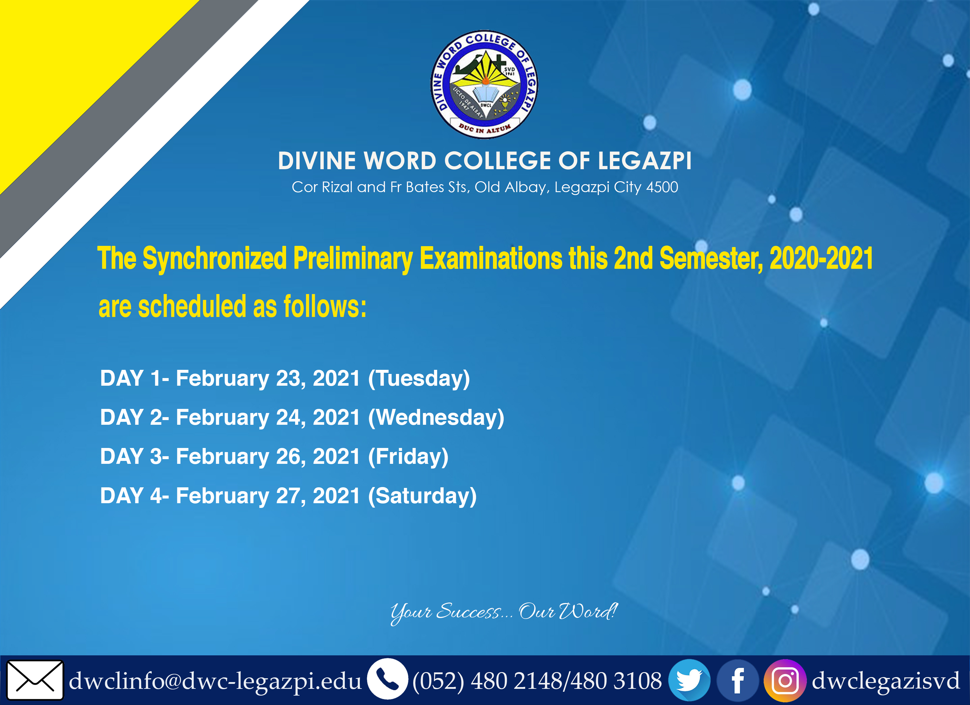 DIVINE WORD COLLEGE OF LEGAZPI (dwclegazpisvd) / Twitter