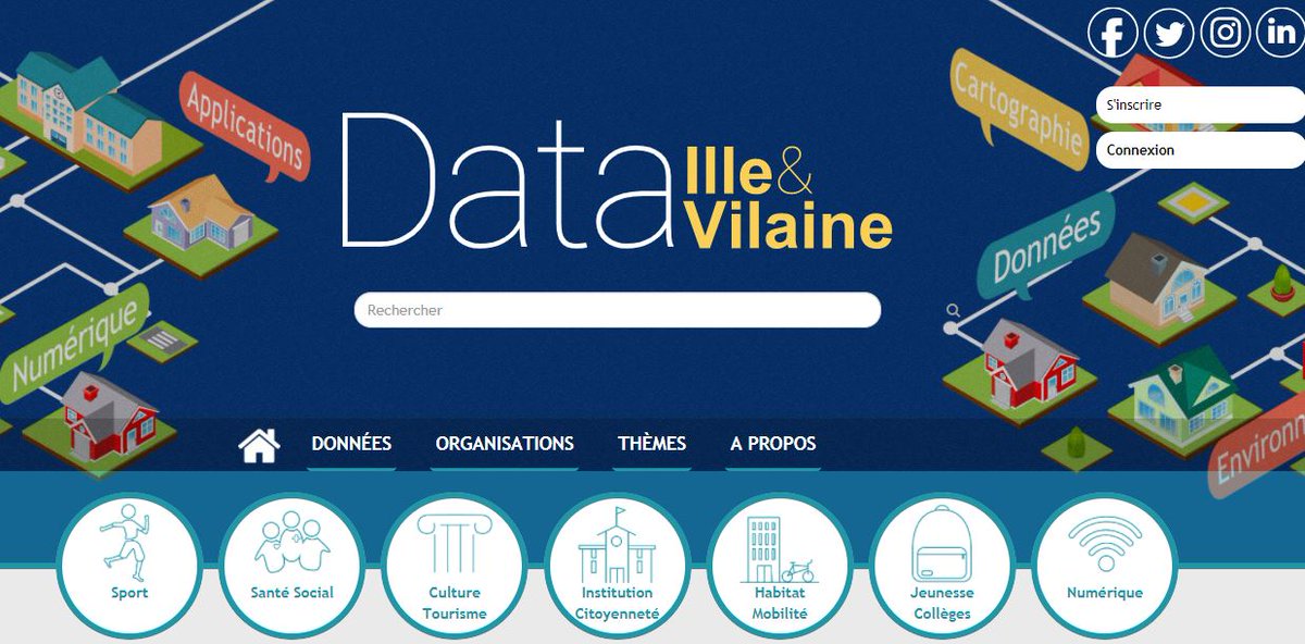 Il y a 1 an, l'@ille_et_vilaine créait le poste d'administrateur général de la donnée. Grâce à un énorme travail d'équipe sous son pilotage, le portail data.ille-et-vilaine.fr du Département est en ligne avec une 40 aine de jeux de données. Et ce n'est qu'un début! #OpenData