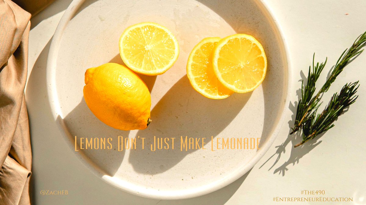 Morning ‘verse - You know the phrase about life give you Lemons - well there is so much more you can make than just lemonade…
#EntrepreneurEducation