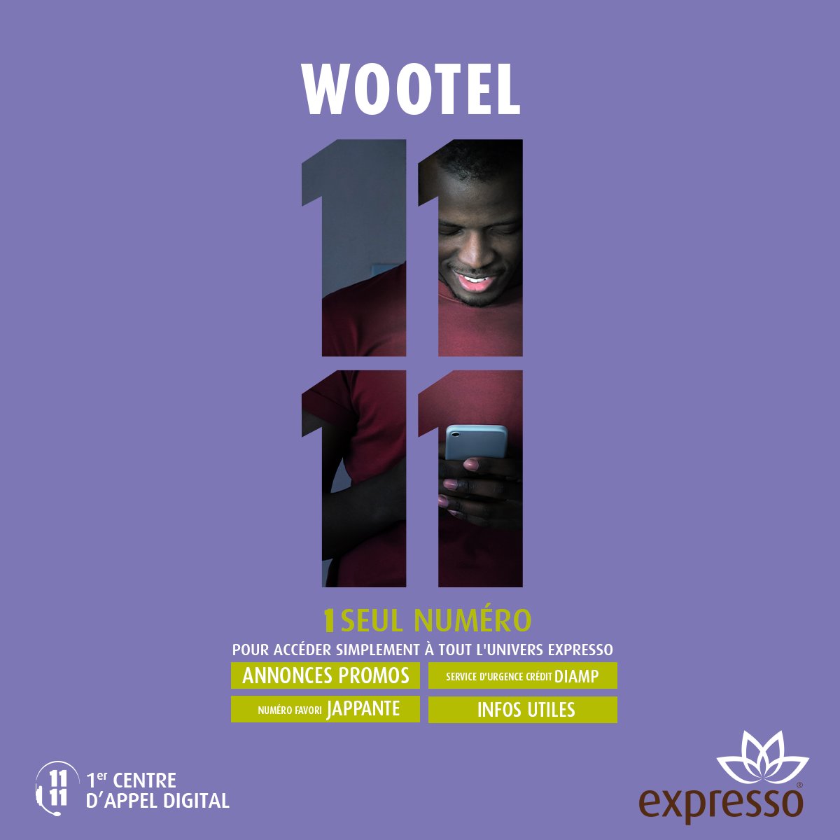 expressosenegal's tweet photo. Le service client change chez nous, un seul numéro pour te renseigner et activer directement ton forfait #1111
#Plusrapide
#Plusefficace
#Wottel1111
#expresso https://t.co/p6gyc04aGw