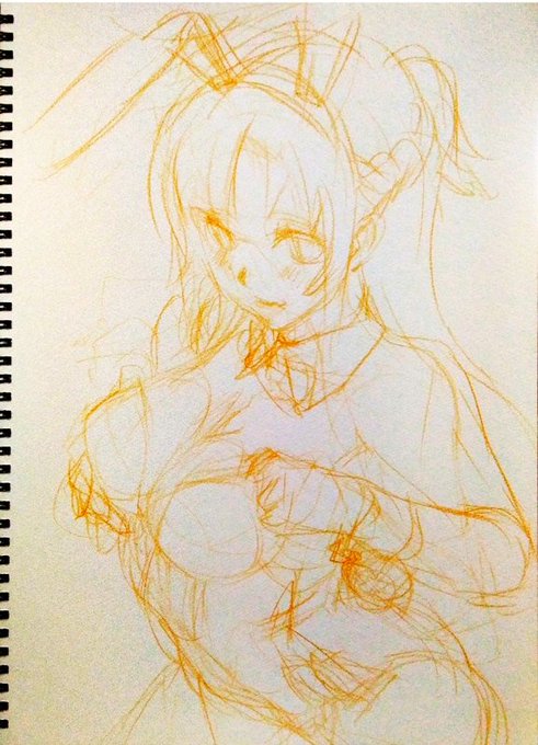 #皆さんラフと完成絵を見せてください 
色紙は紙が脆いから
下書きデジタルで描いて⇒コンビニで印刷⇒カーボン紙で色紙に転写 