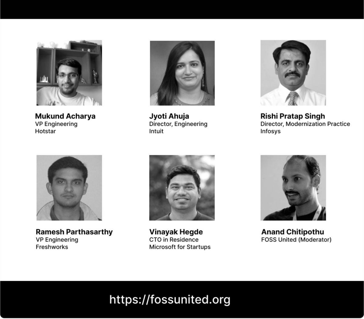 FOSSUnited's tweet photo. FOSS+Industry Roundtable 2021

We have invited some of the top engineering leaders from India to understand the industry's perspective of Free and Open Source Software and find ways to collaborate with the community

Join us this Saturday, 20th Feb, 6-7 PM
https://t.co/ex3pFh3CLc https://t.co/lRy5yvglxY