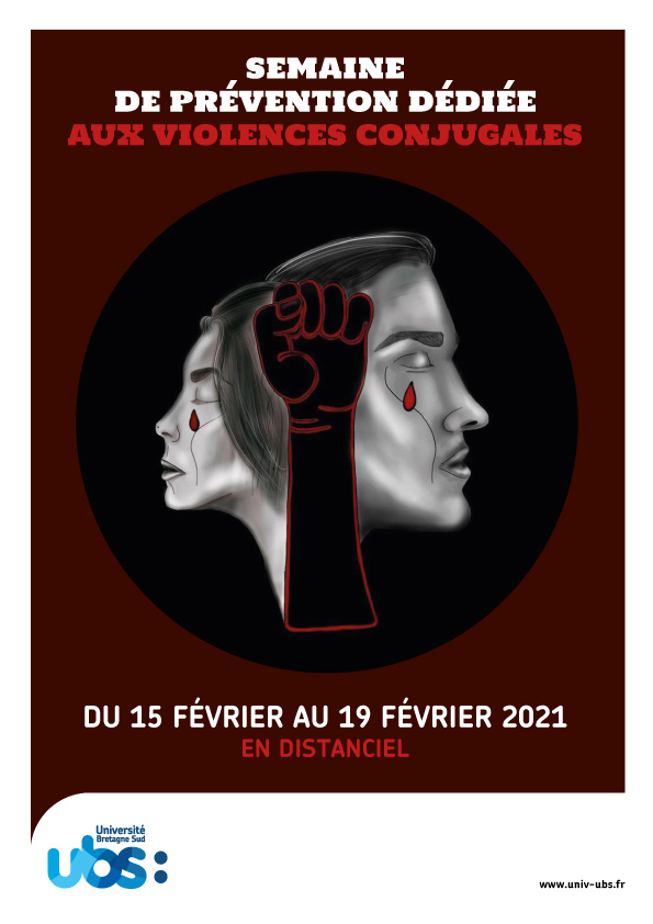 Semaine de prévention dédiée aux violences conjugales à l'UBS. Ce soir (18h-19h15) visioconférence : témoignage d'une femme victime de violences conjugales ! ➡️ www-actus.univ-ubs.fr/fr/index/actua… Projet mis en place par quatre étudiantes du Master Intervention et Développement Social.