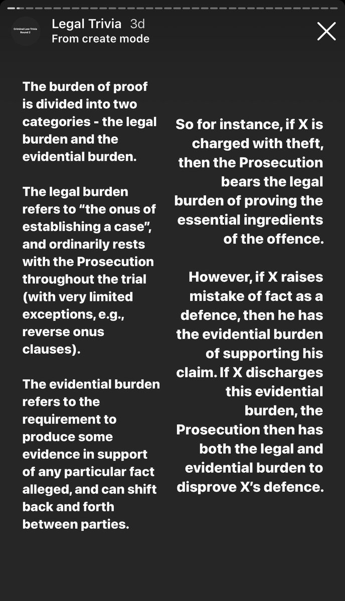 A thread for the criminal law trivia questions and answers I’ve posted on another platform. Hopefully there are some who find this useful and interesting 
