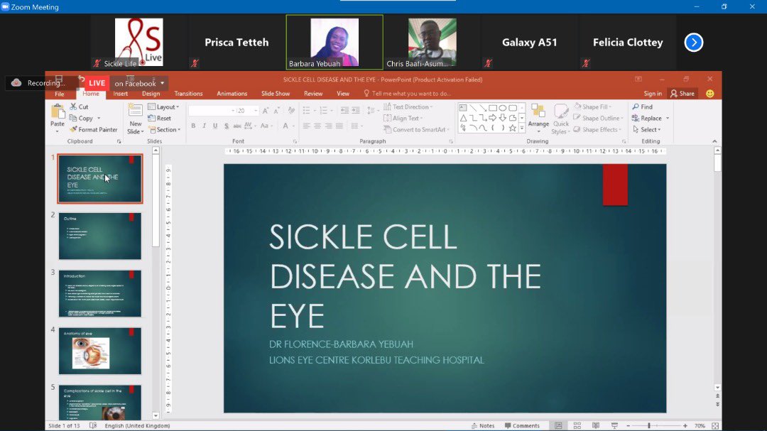 Sickle_Life's tweet photo. LET’S TALK SICKLE CELL-2021

Date: Saturday, 13th February, 2021
Time: 6:00pm (GMT)
Topic: Let’s Talk: Sickle cell and the Eyes

Speaker:
Dr. Florence-Barbara Yebuah

Moderator:
Prisca Dede Tetteh 

#LetsTalkSickleCell
#LetsTalkSCD
#SickleCell 
#SickleLife https://t.co/LsSOg8nFGS