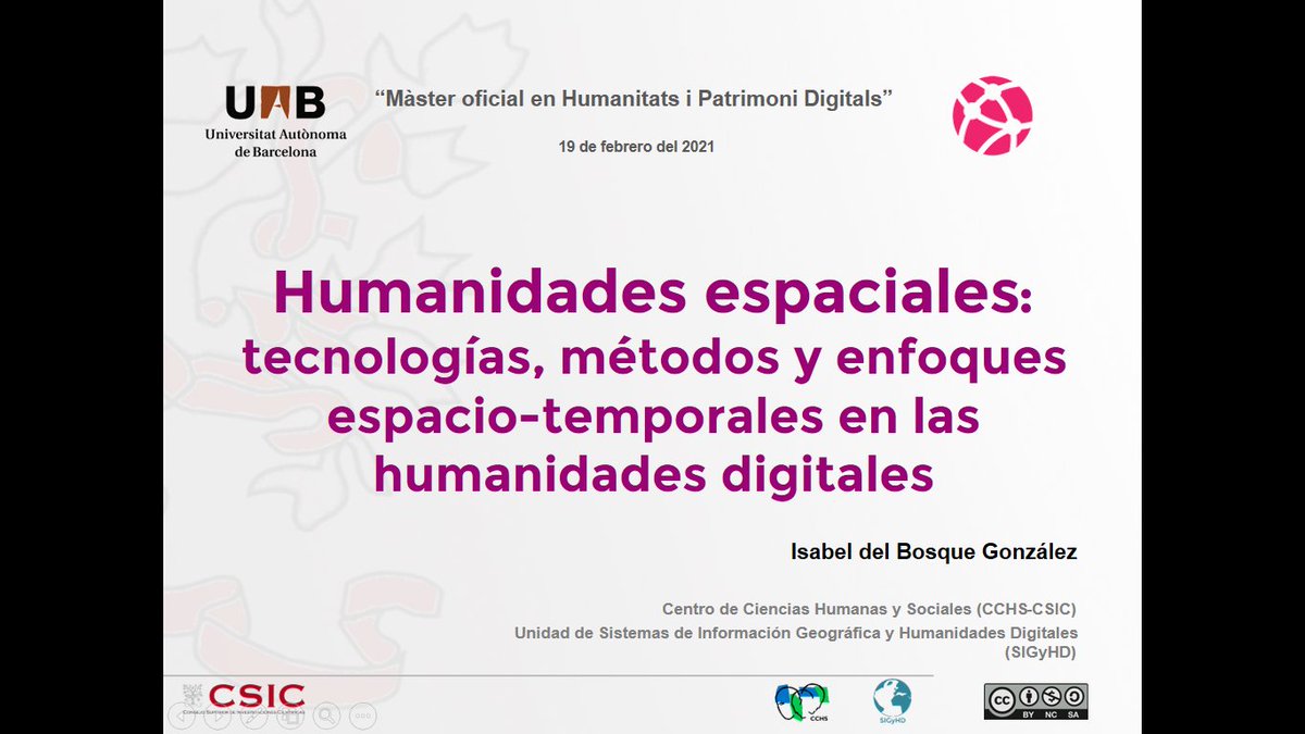 Máster Humanidades y Patrimonio Digitales UAB-UPF (@master_hd_uab) on Twitter photo Conferencia abierta el viernes 19 a las 16 h. en nuestro máster. I. del Bosque (<a href="/uSIG_CCHS_CSIC/">SIGyHD (CCHS-CSIC)</a>): "Humanidades espaciales: Tecnologías, métodos y enfoques espacio-temporales en las humanidades digitales". Visualizar datos en HD, ¡no te la pierdas!
Accede: teams.microsoft.com/l/meetup-join/… Conferencia abierta el viernes 19 a las 16 h. en nuestro máster. I. del Bosque (<a href="/uSIG_CCHS_CSIC/">SIGyHD (CCHS-CSIC)</a>): "Humanidades espaciales: Tecnologías, métodos y enfoques espacio-temporales en las humanidades digitales". Visualizar datos en HD, ¡no te la pierdas!
Accede: teams.microsoft.com/l/meetup-join/…
