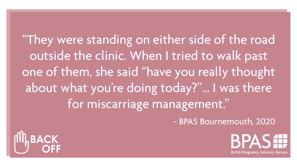 Women tell us they feel uncomfortable, judged, and targeted as they’re approached by members of anti-choice groups. Our clients deserve access to basic healthcare without the fear of being harassed or frightened by these groups.  #BackOff