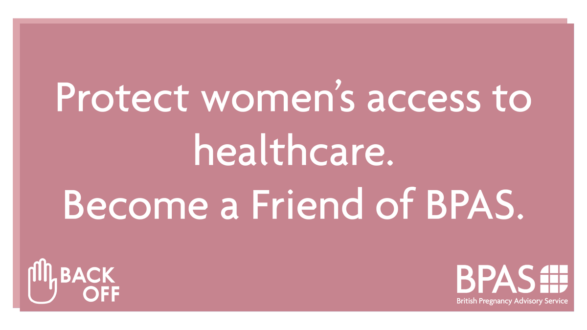 In 2019, more than 100,000 women attended clinics that were targeted by anti-abortion protests. The only way to protect these women is with people like BPAS fighting for our right to access care. Become a Friend of BPAS today:  https://friendsofbpas.org/sign-up/   #BackOff