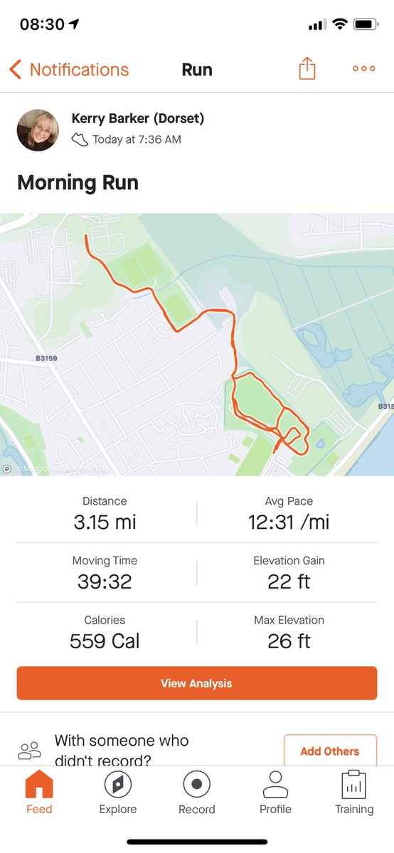 Barker1Kerry's tweet photo. I started C25k 3 weeks ago as a way to clear my head and try and keep on top of my mental health as this lockdown seems to go dragging it’s heals for far too long. speedygonzalis I’m not, improving slowly, my head is empty of all thoughts other than the run pain for the duration https://t.co/U0p5DrJdZ7