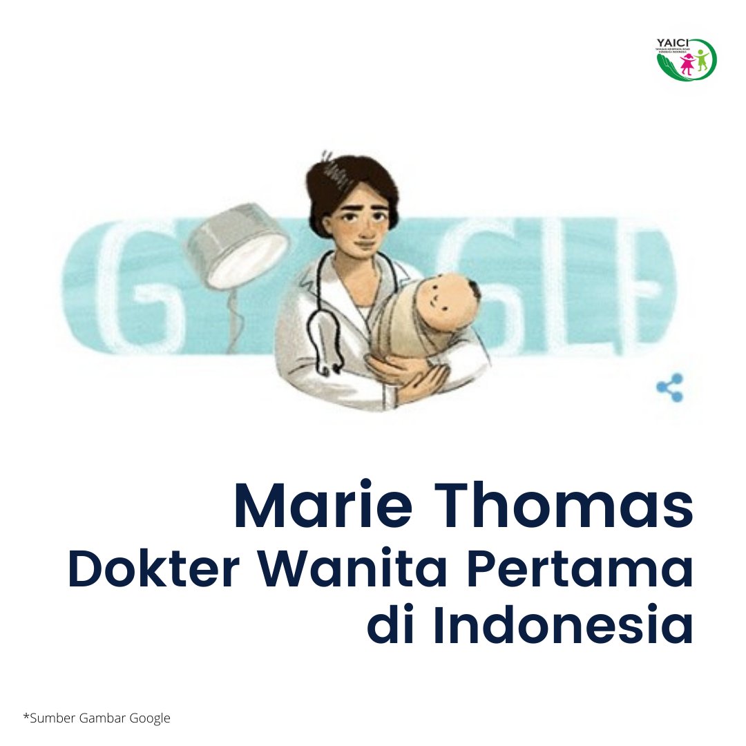 SahabatYAICI_ID's tweet photo. Ada yang bingung ga sih kenapa gambar google hari ini adalah gambar seorang wanita yang berpsofesi sebagai dokter?
Jadi ia adalah Marie Thomas - Dokter Wanita Pertama di Indonesia
#Sahabatyaici #MarieThomas #MinumMilo #IndonesiaCegahStunting #SellerAsingBunuhUMKM https://t.co/GF2rsDEg0u