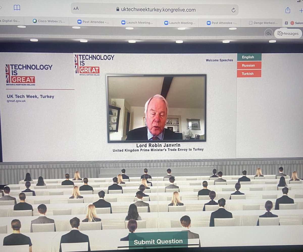 cansenbasaran's tweet image. 2nd day of UK Tech Week Turkey. Always pleasant to hear Lord Robin Janvrin’s remarks, UK Prime Minister’s Trade Envoy to Turkey. #UKTechWeekTurkey #TechisGREAT @tradegovuk