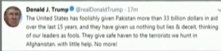 In fact, former US Present Donald Trump was spot-on when he tweeted that “The United States foolishly given Pakistan more than 33 billion $ in aid over last 15 years, and they have given us nothing but lies & deceit…They give safe haven to the terrorists we hunt in Afghanistan”