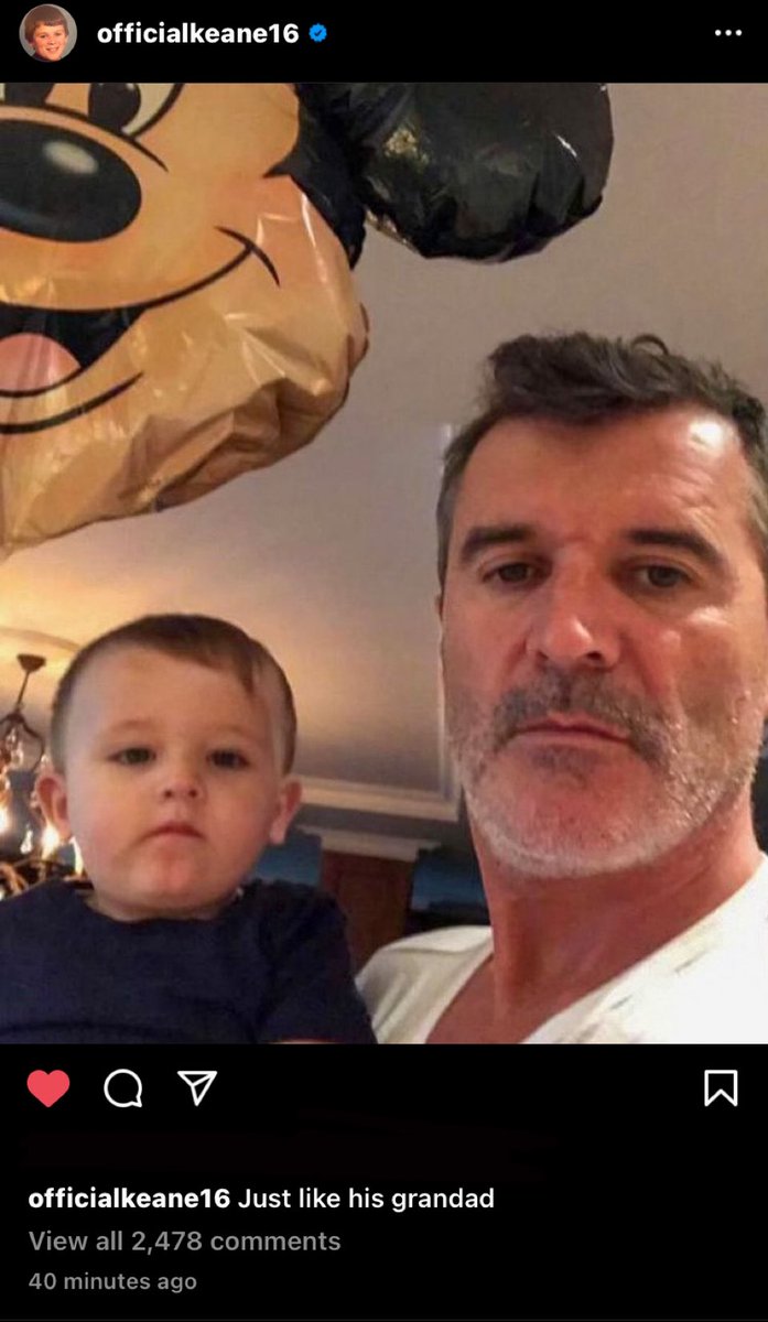 Keano’s a grandad. Who knew!
