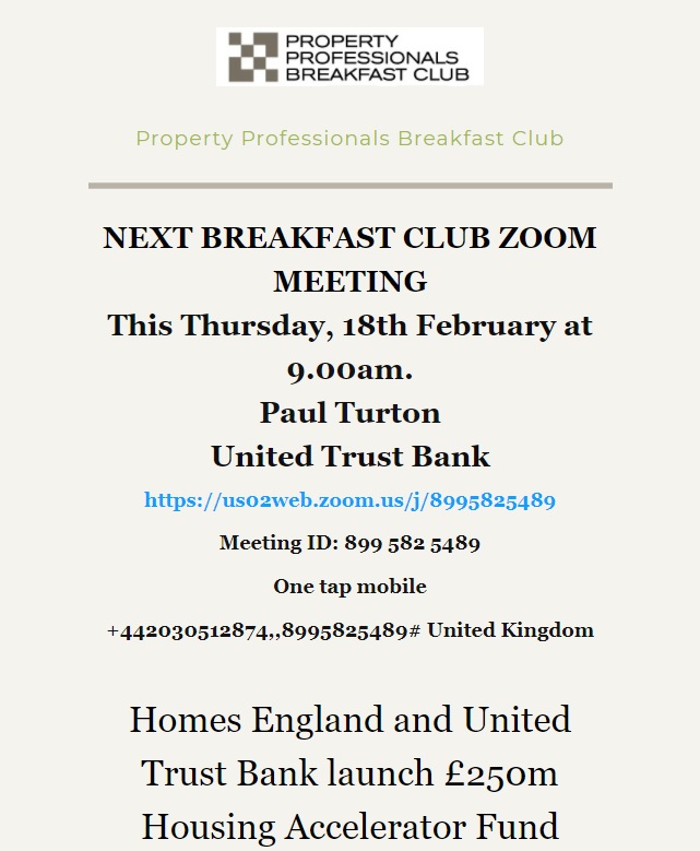 PPBClub's tweet photo. Another very interesting Property Professionals Breakfast Club speaker tomorrow. Feel free to join us.
https://us02web.zoomus/j/8995825489 https://t.co/fbvAAHmTmd