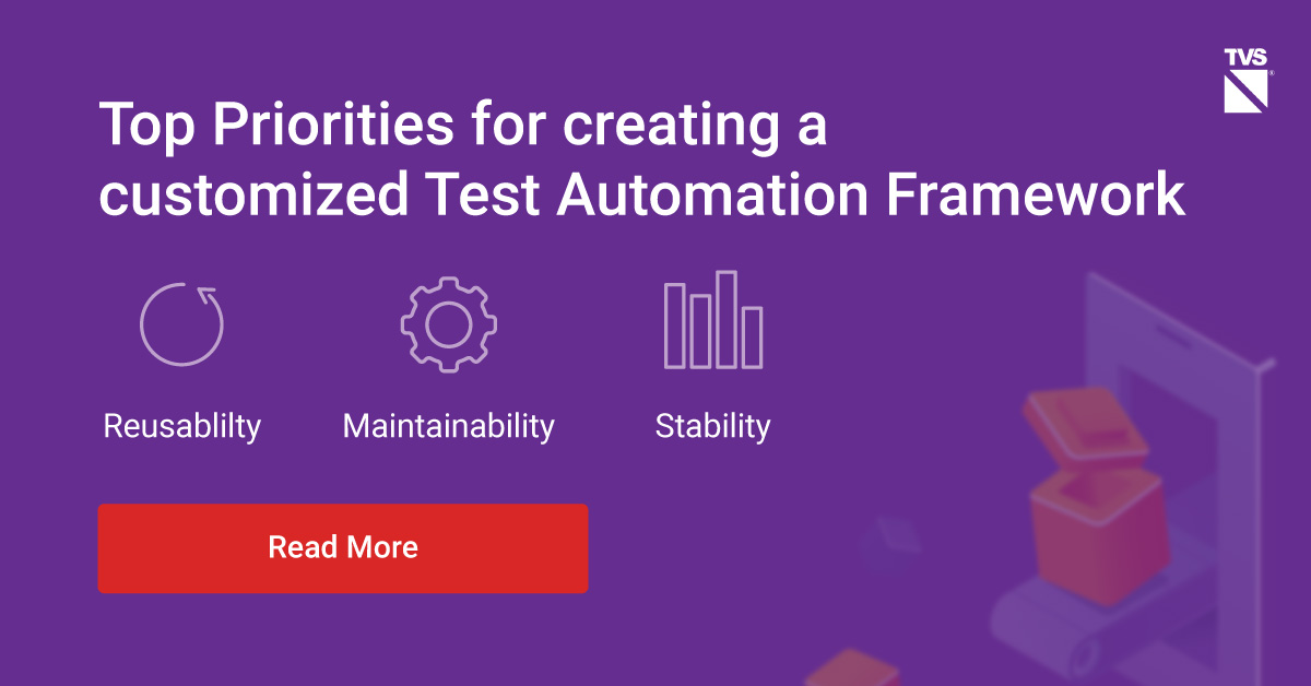TVSNext's tweet image. Learn why and how building customized #automationframework is important for #QAteam hubs.li/H0GMBSh0
#qualityassurance #qaautomation #testautomationframework