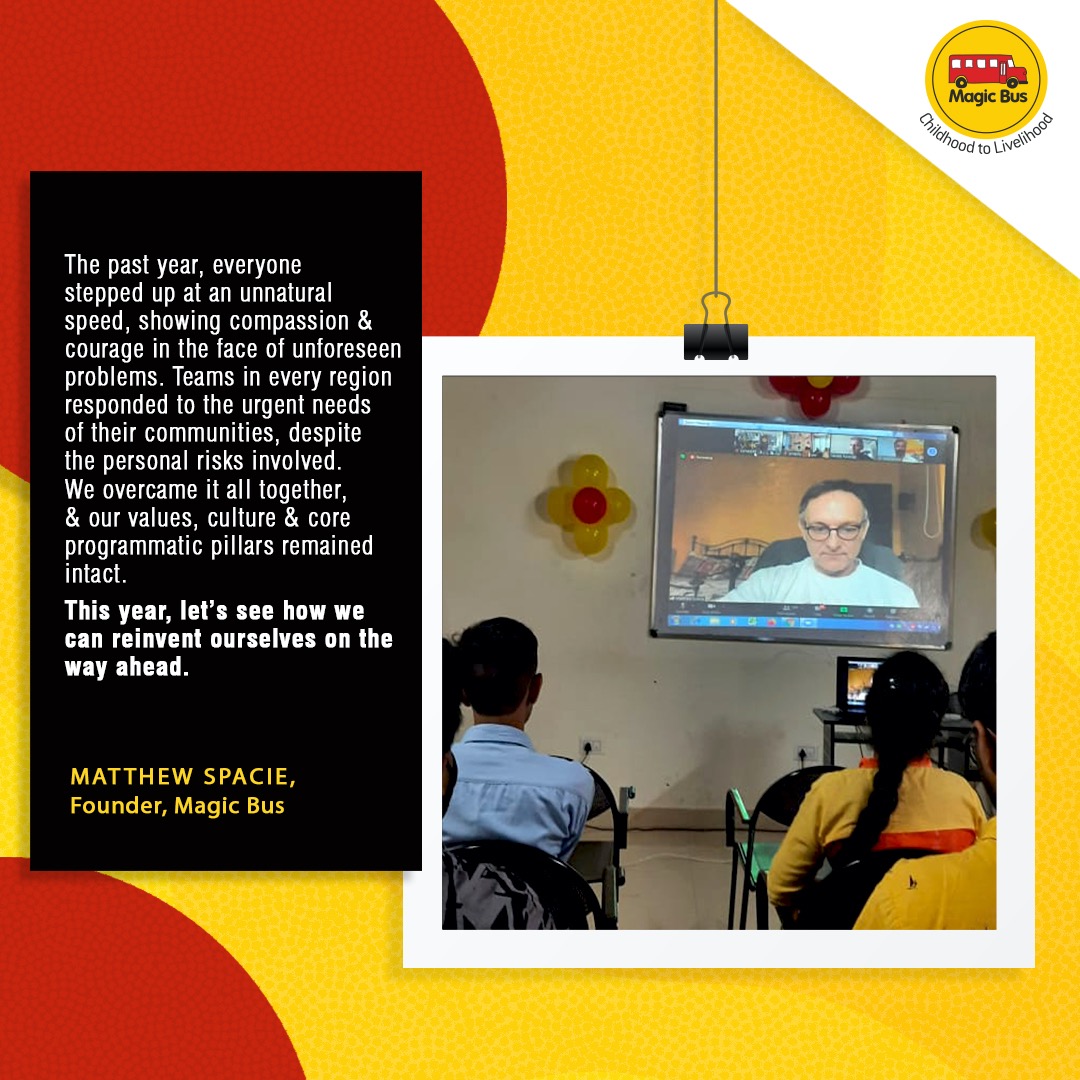 MagicBusIndia's tweet image. We faced overwhelming difficulties this year but as #MagicUs, we overcame them &amp;amp; powered through. Our founder &amp;amp; global CEO were all smiles as they lauded everyone's selfless efforts to help communities affected by COVID-19. A big thank you to our entire team because #UMadeMagicUs