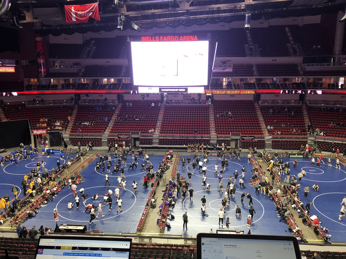 My view for the next four days #iahswr #statewrestling