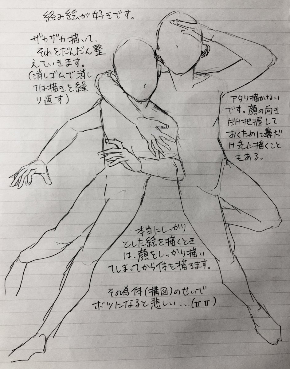 構図や描き方について 気にしているところはこんな感じです ここら辺を意識してい こ む ら の漫画