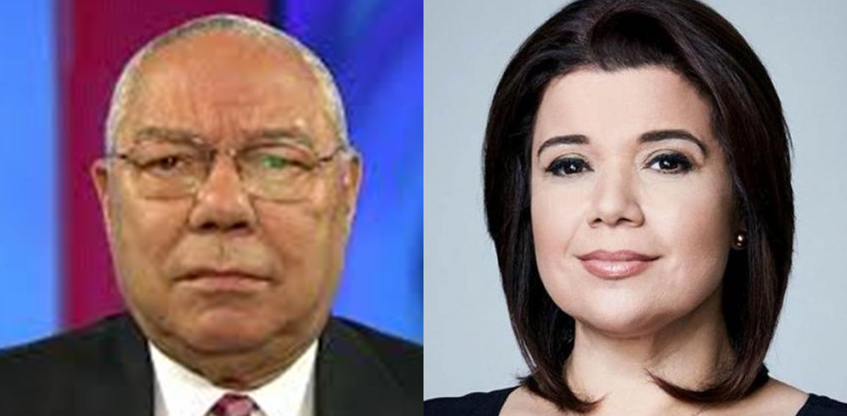 First Thoughts on GOP 2024 ticket/6THIRD CHOICE: SANITYThis is NOT a real pairing but illustrates what sanity COULD look like. Colin Powell & Ana Navarro. Woman, Hispanic AND Black on ticket. Moderates & sane. The Maga wing boycotts this ticket as Never Trumpers, loses at 35%