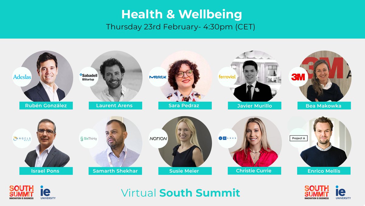 El 23/2 llega una nueva edición #VirtualSouthSummit Health &amp; Wellbeing donde startups punteras y disruptivas compartirán sus proyectos frente a un jurado de inversores y corporaciones de alto nivel en el que participará <a href="/arenslaurent/">Laurent Arens van de Perre</a> de <a href="/BStartup/">BStartup</a>

Más info sab.to/3arpfqh