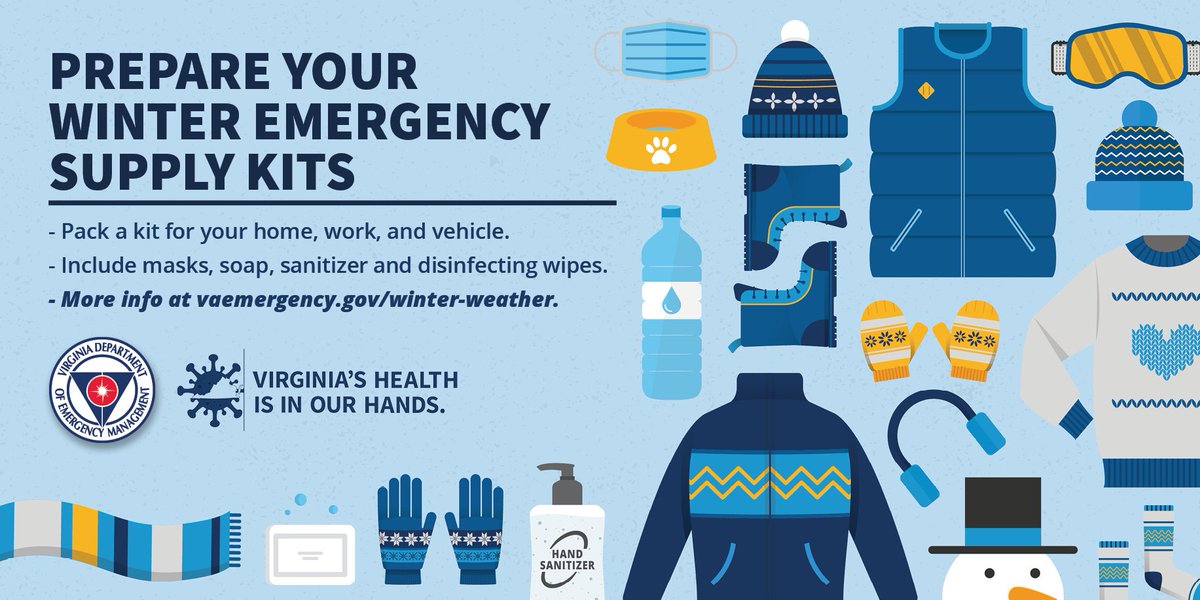 Restock your emergency supply kits with bottled water, nonperishable food, flashlights, extra batteries, blankets, portable phone chargers, and other needs specific to your family. 