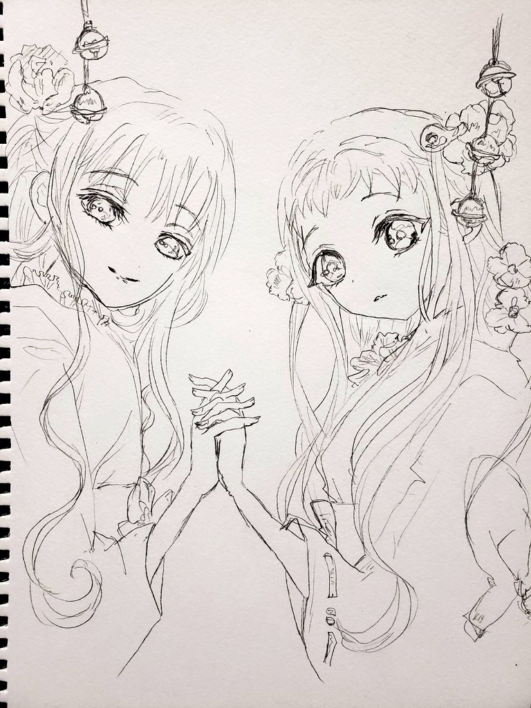 三女になんか絵描いといて と無茶ぶりされたので 地縛少年花子くん13巻の表紙を模 ゆゆ の漫画