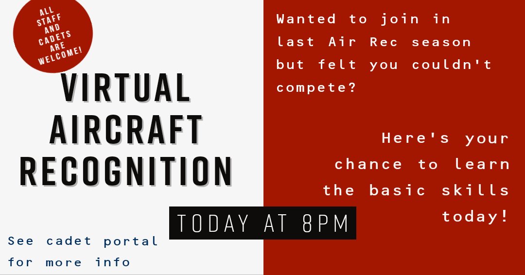 MiddlesexATC's tweet image. It begins! Our Air Recognition season starts off tonight with basic skills. Are you rising to this challenge? 

#ReachingForTheStars #AirRecognition 

@aircadetslaser @aircadets