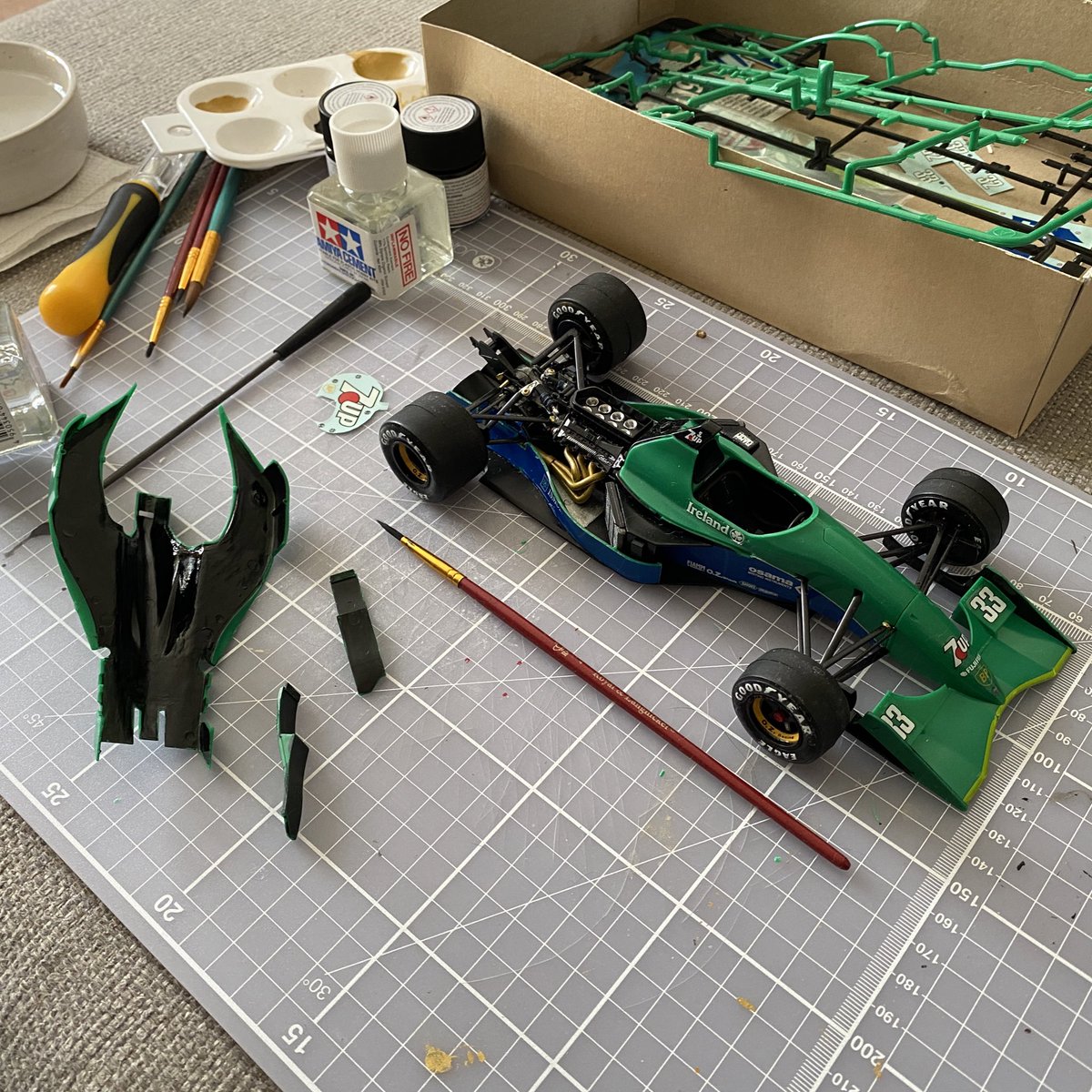 Engine cover time with lots and lots of decals