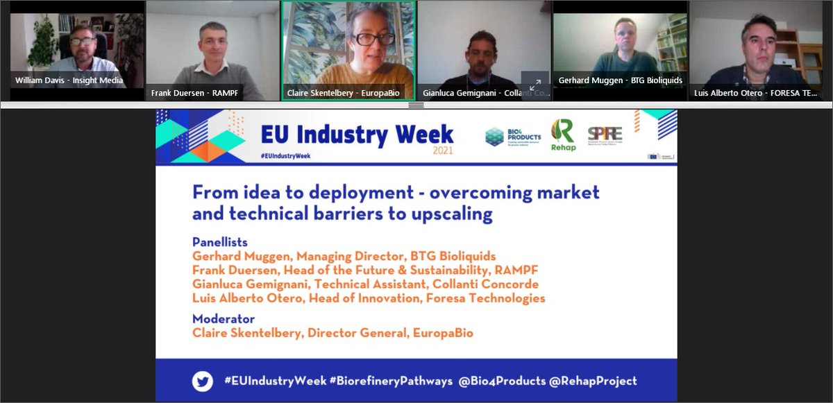 EuropaBio's tweet photo. LIVE NOW➡️@EuropaBio's DG, Claire Skentelbery, moderating a panel at the virtual conference 'Moving Towards a #Competitive European #Bioeconomy', organised in the framework of the #EUIndustryWeek! #EUIndustryDays https://t.co/wP2SqeLZ5o