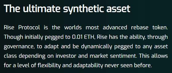 This isn't any old rebase token, it has an amazing contract, with dope features including:- Dynamic Peg- Frictionless Yielding- Auto Liquidity Generation- Daily rebases- LP RewardsTo date, I've never seen ANY rebase token be so advanced, and offer so much