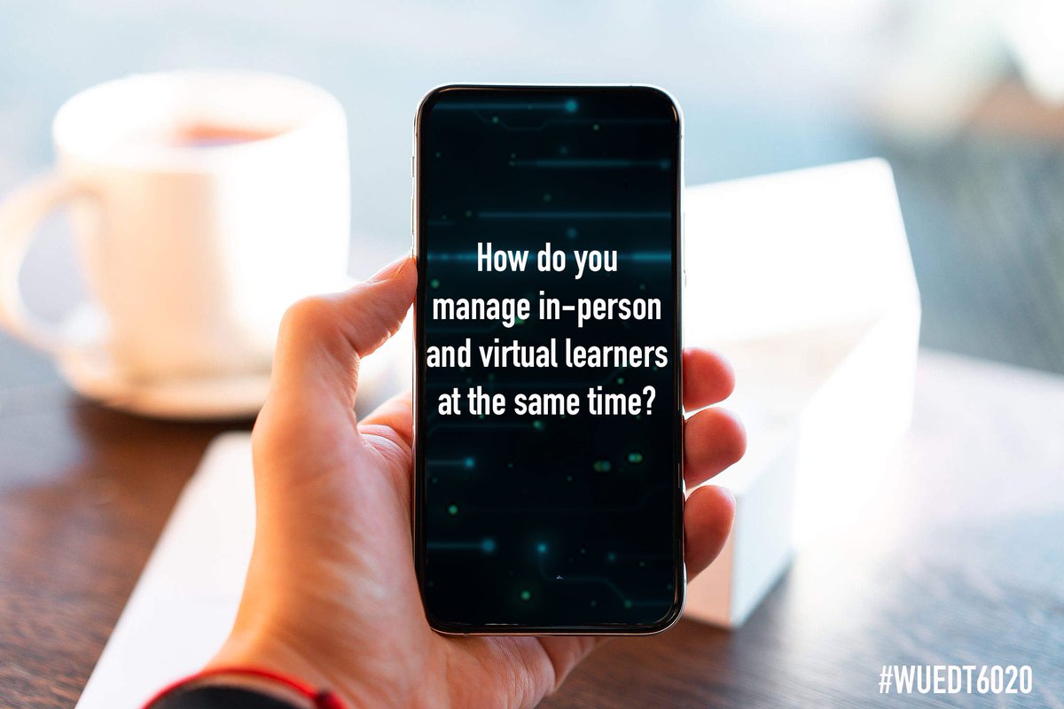 sowilmu's tweet photo. How do you manage in-person and virtual learners at the same time? #wuedt6020 https://t.co/Xr08vmPS8P