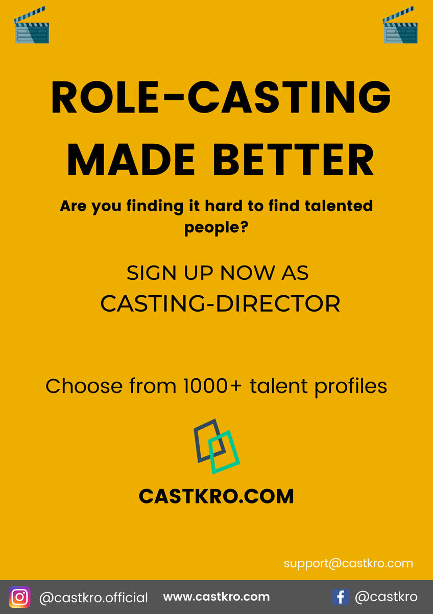 castkro's tweet photo. Post your casting call for free on https://t.co/kHSaVtHfOG https://t.co/WpmmEbgEfv