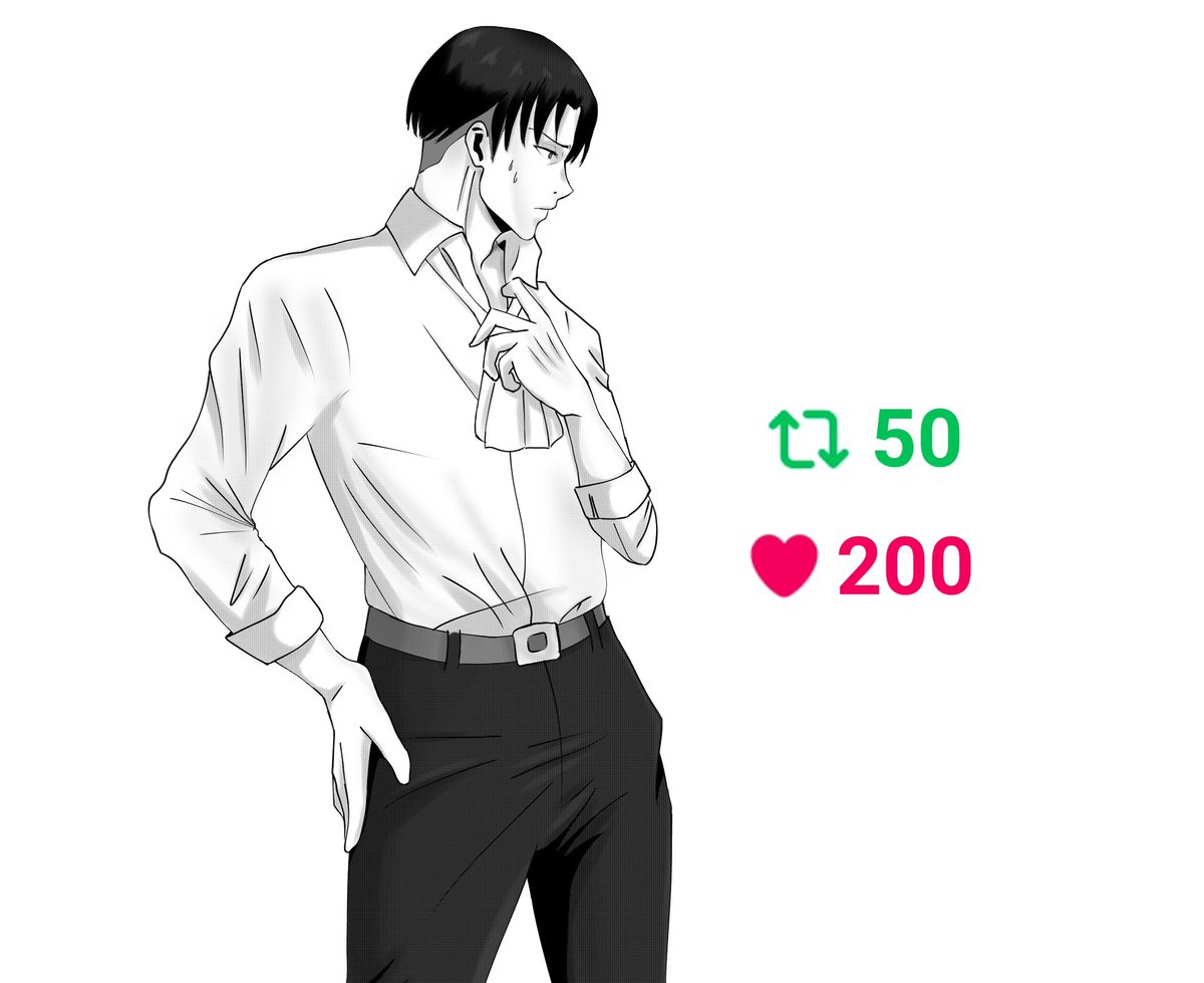 rafayelaholic's tweet photo. ШОУ ПРОДОЛЖАЕТСЯ

давайте наберем 50 рт и 200 фавов, чтобы капитан Леви окончательно снял с себя свое жабо,,,, а что будет дальше - 🤫🤤 https://t.co/w6EBwt8Ti0