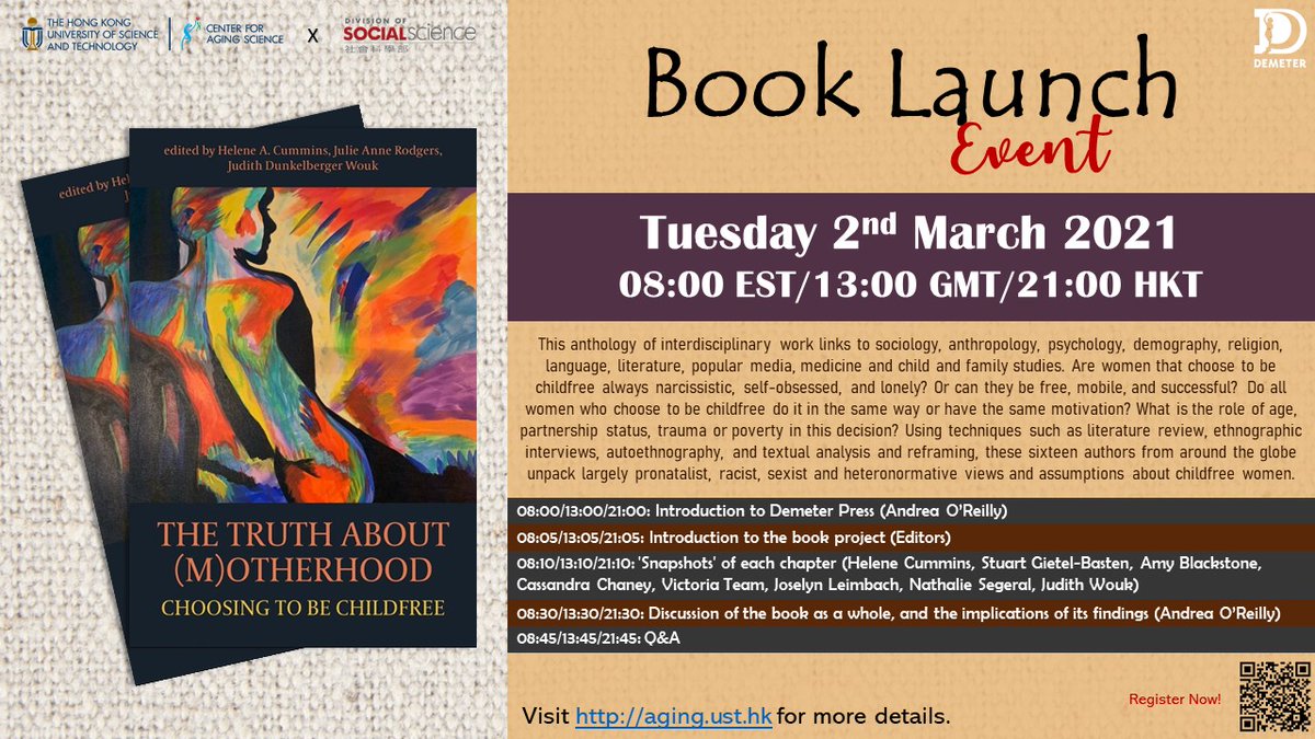 Demeterpress Thrilled To Announce The Virtual Book Launch Of Demeter S Book The Truth About M Otherhood Choosing To Be Childfree T Co Fplo65rvbw Hope You Can Join And Please Share Widely Link To