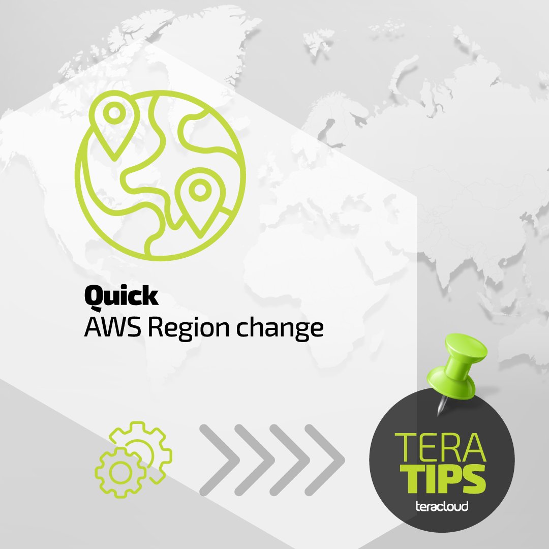 teracloudio's tweet photo. #TeraTip del dรญa!!!
Quick AWS Region Change!๐บ
Ingresa aquรญ ๐https://t.co/ocFtPtaoc4
#Teracloud #aws #awsregionchange #TeraTips #awslatam #deployment #linux #macconsole https://t.co/bpJfJwDpBM