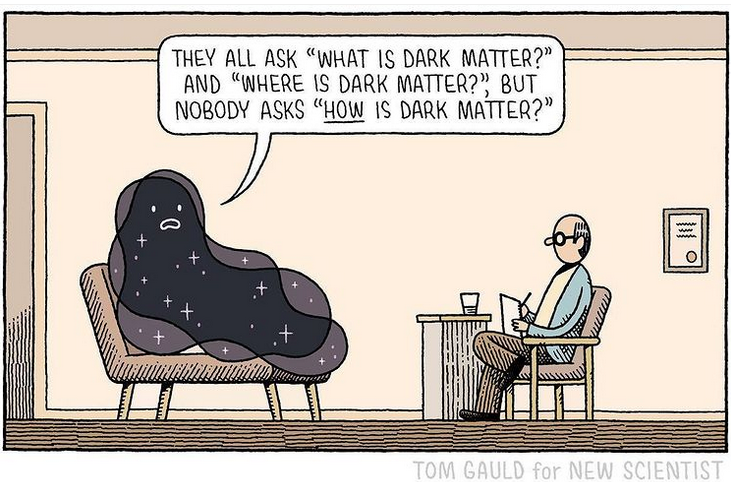 SciOnTapORWA's tweet photo. Dark matter has feelings too
Comic credit: @tomgauld
#darkmatter #comic #scihumor #sciencejokes #science https://t.co/g7hTHtI9pR