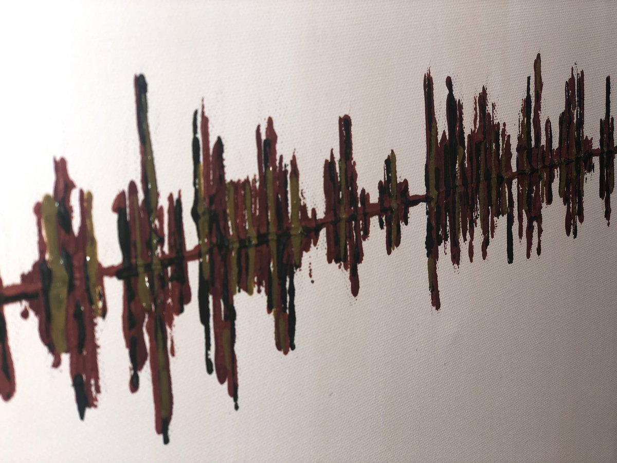 Bespoke hand-painted soundwave art - inspired by Jimi Hendrix ‘Hey Joe’ #nofilter #art #musicart #soundwaveart #customdesigned #handpainted #originalart #painting #artistsontwitter #art #musicislife #musicismylife #bespokeart #artwork #artforsale