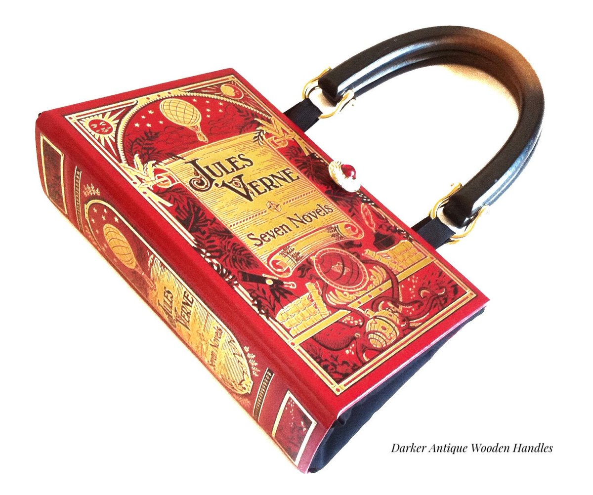 NovelCreations's tweet photo. Jules Verne Book Purse - Around The World In Eighty Days Book Clutch - Twenty Thousand Leagues Under the Sea Pocket Book - SciFi Gift https://t.co/Bh8Q0Ms51E #Etsymntt #bookpurse #booklover #CenterOfTheEarth https://t.co/dfYITq3sNN