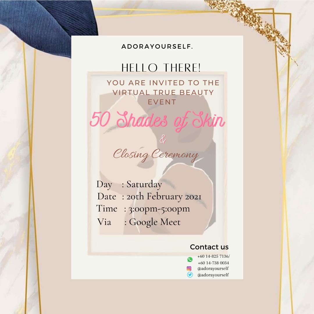 Hi everyone! We would love to invite you to our Virtual Event. 

Title: 50 Shades of Skin
Day: Saturday 
Date: 20/2/2021
Time: 3.15PM
Fee: FREE
Connect with us through GOOGLE MEET. 

Join hands with us for a good course.
forms.gle/3D1dnLPmG9EJza…
@MPPKUPTMKL