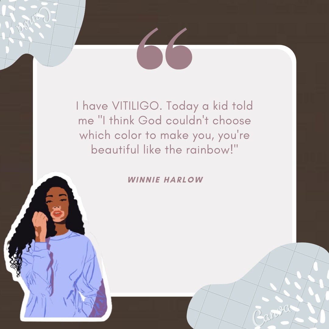 Vitiligo is a long-term problem in which growing patches of skin lose their color. It can affect people of any age, gender or ethnic group.

Join us this Saturday to talk and share about skin shades and tones. For more info, check out our pinned tweet. 🌸