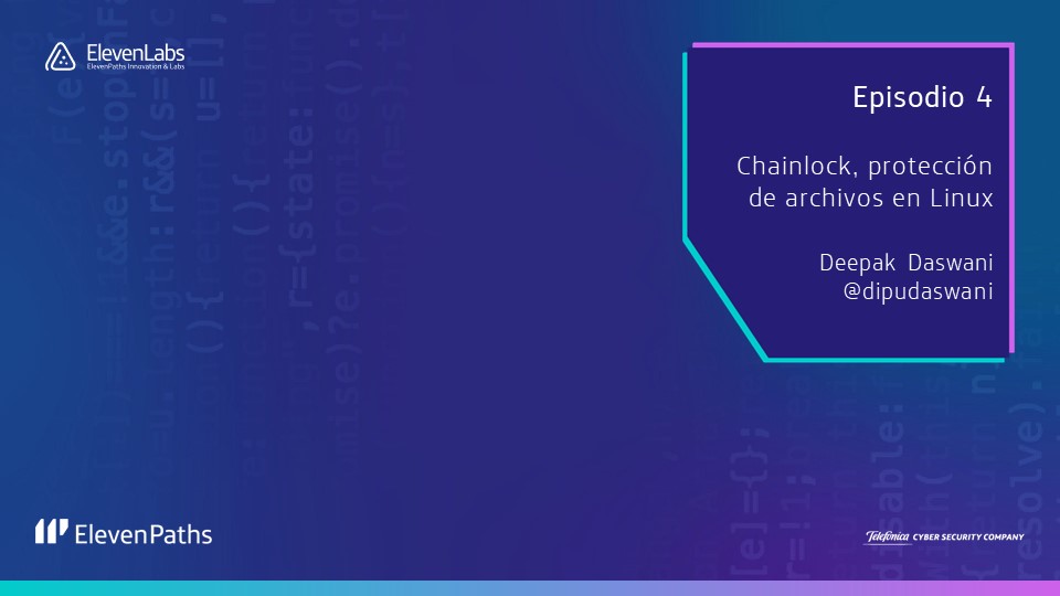 ElevenPaths's tweet image. Tener tus archivos bien protegidos es esencial en cualquier sistema operativo. Te enseñamos cómo hacerlo en #Linux con nuestra herramienta #ChainLock en un nuevo #ElevenLabsTV.🖥⛓

Mañana, a las 17:00h en directo desde #Twitch ➡️ twitch.tv/elevenpaths