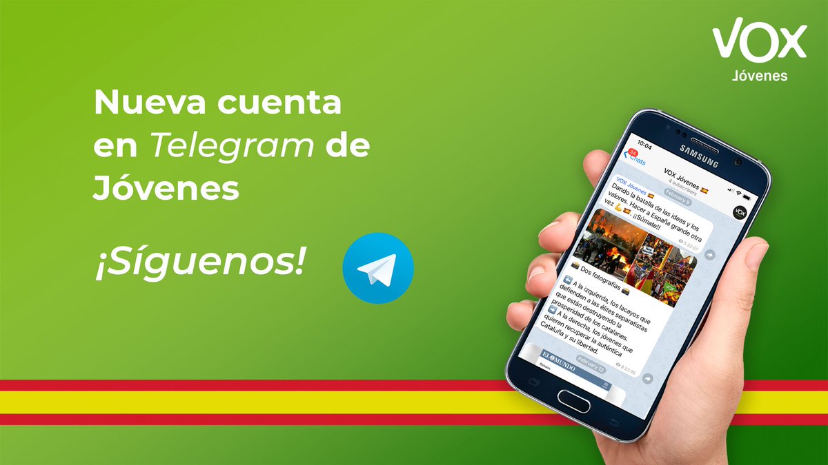 La actualidad de las juventudes más grande de España, ahora también en Telegram.
¡No te lo pierdas!💪🇪🇦
t.me/voxjovenesofic…
