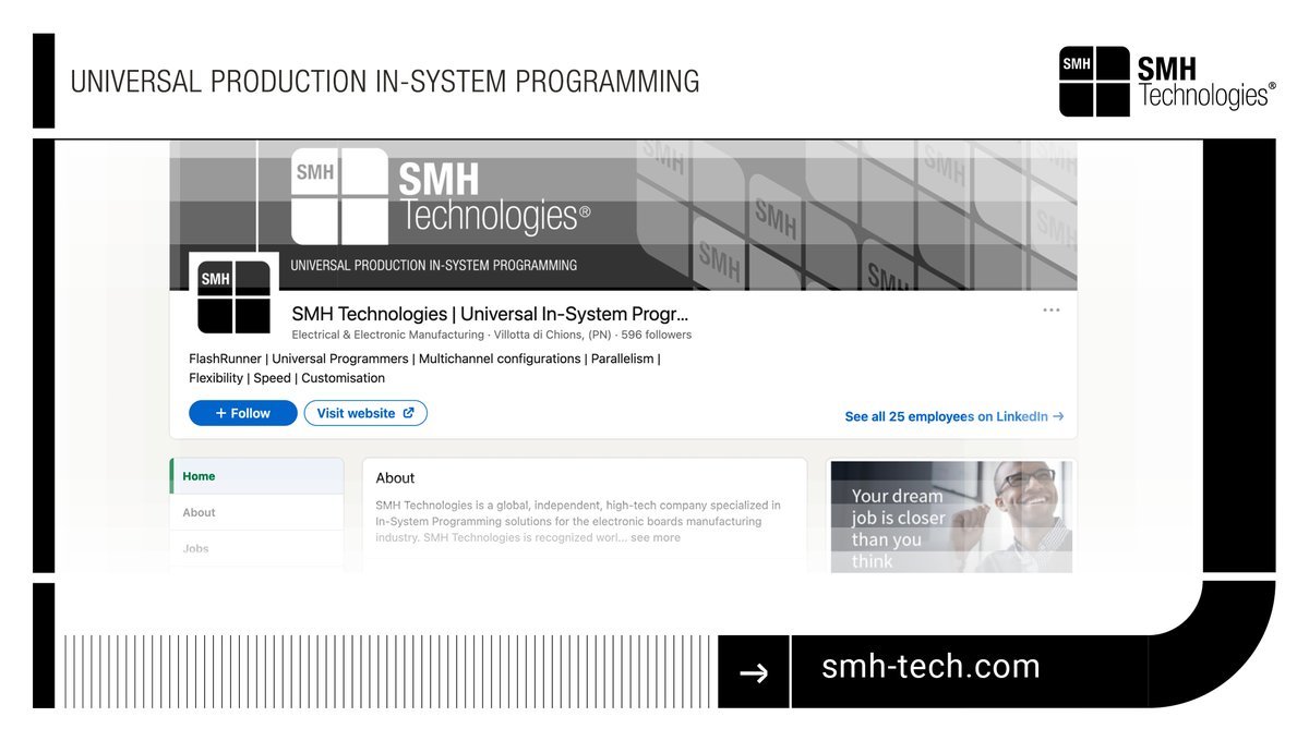 From the next weeks you will find us only on Facebook and LinkedIn, but the desire to share with you all our news hasn't changed at all!
Connect to our facebook.com/smhtechnologies and linkedin.com/company/smh-te… pages and follow us!