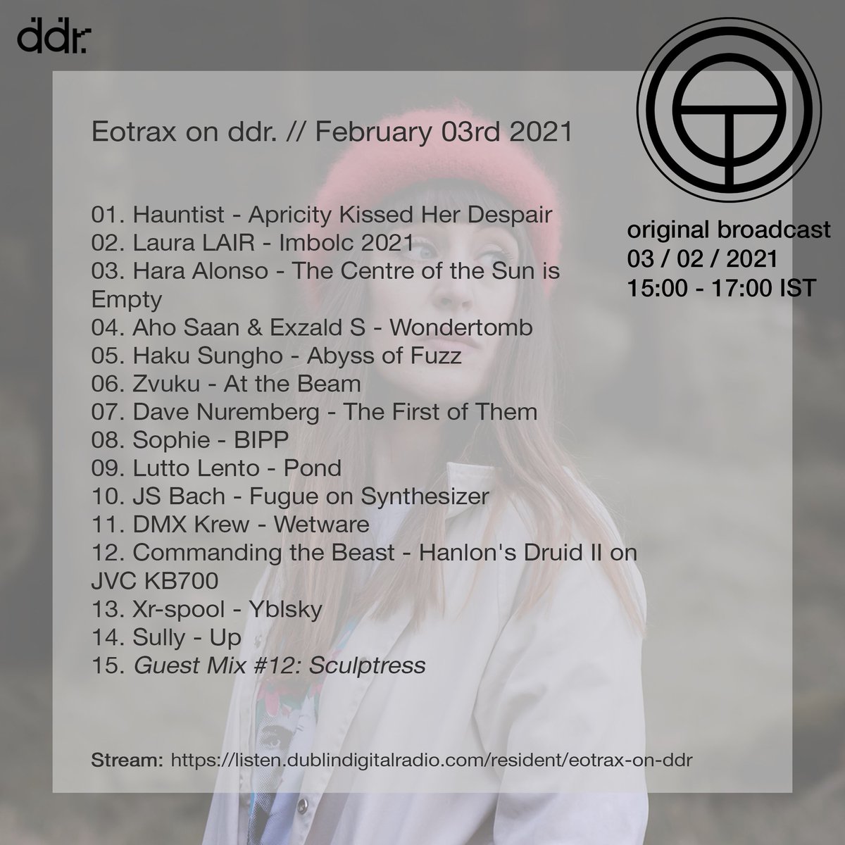 Most recent show for @DublinDigiRadio ft. @sinead_meaney (Sculptress) is now archived and streaming >>> listen.dublindigitalradio.com/resident/eotra…