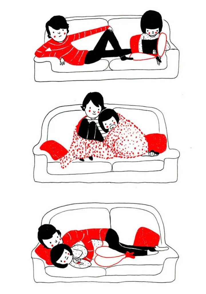 6. Cinta itu sesederhana berpelukan di depan televisi