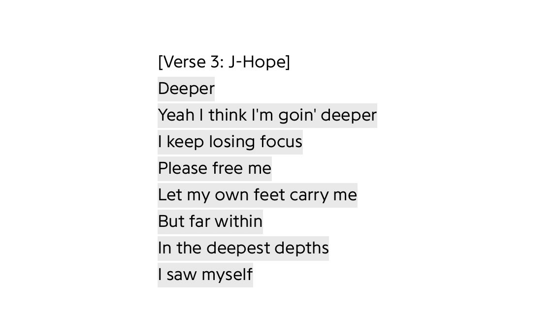 His lyrics are beautiful.